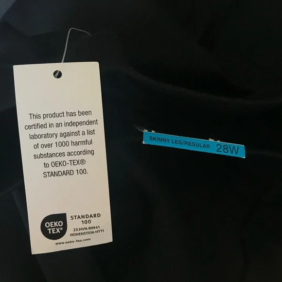 INC Women's Classic Black Mid Rise Skinny Leg Regular Fit Pants + size 28W NWT - Picture 13 of 16